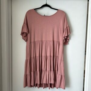 Pink Tiered Long Shirt/Tunic